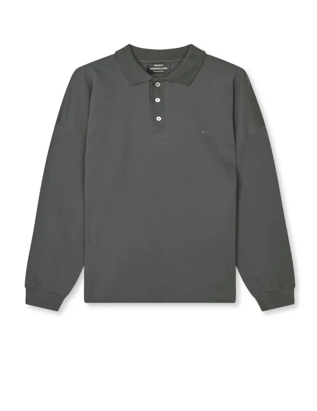 Light Terry Polo Sweat - Asphalt sold by Brando
