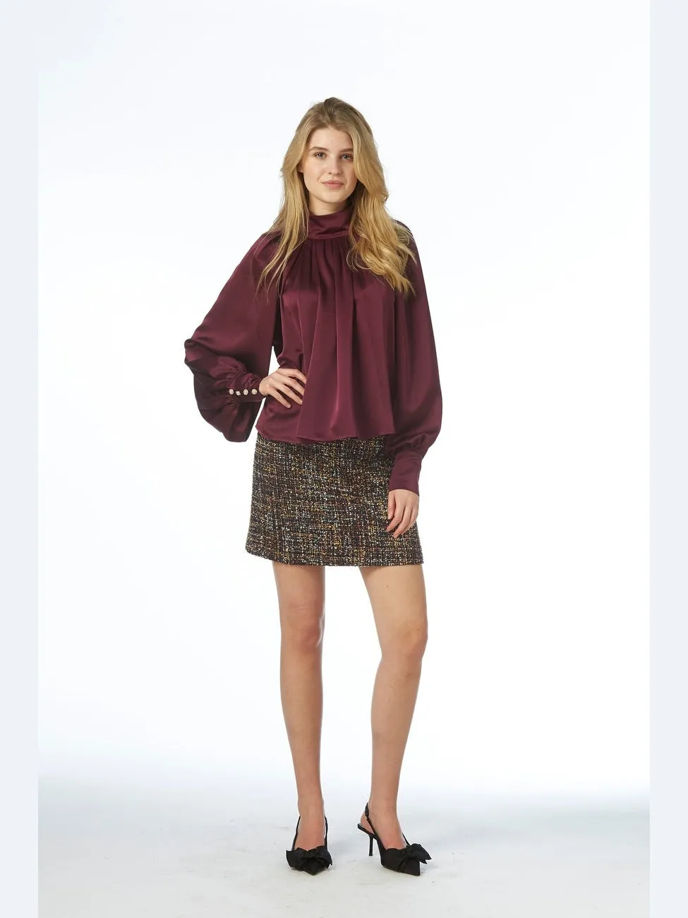 Lina blouse - maroon sold by Brando product image thumbnail 3