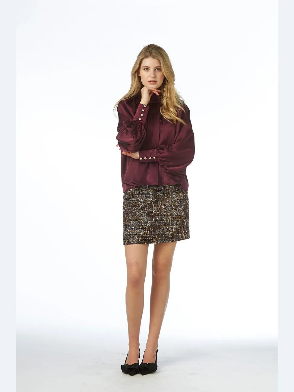 Lina blouse - maroon sold by Brando product image thumbnail 4