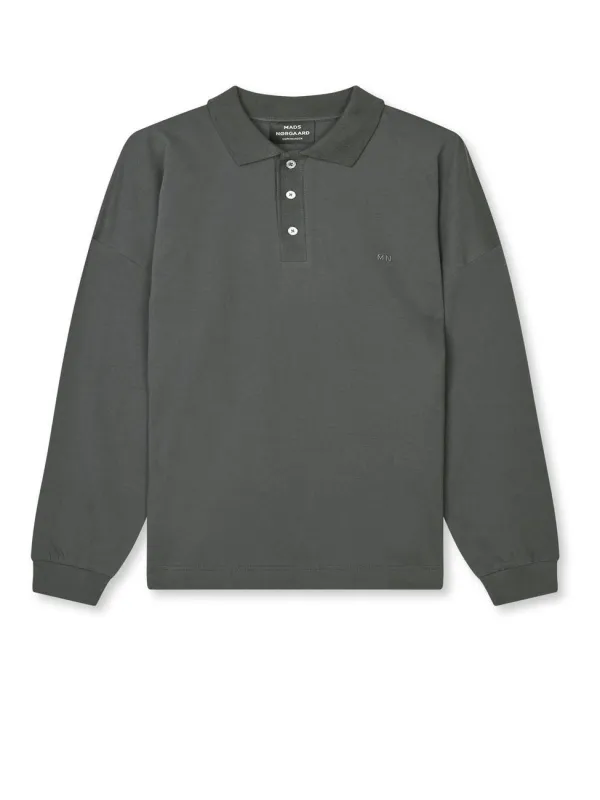 Light terry polo sweat - asphalt sold by Brando