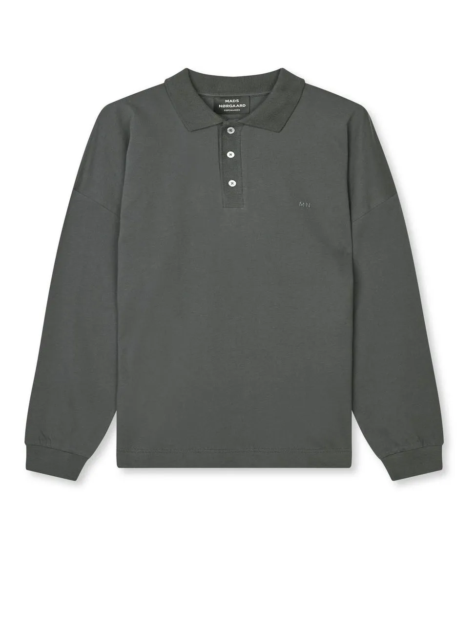 Light terry polo sweat - asphalt sold by Brando
