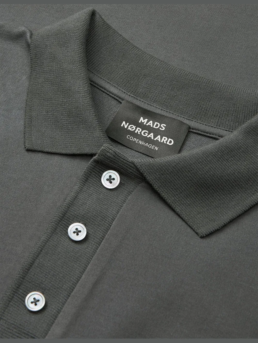 Light terry polo sweat - asphalt sold by Brando product image thumbnail 2