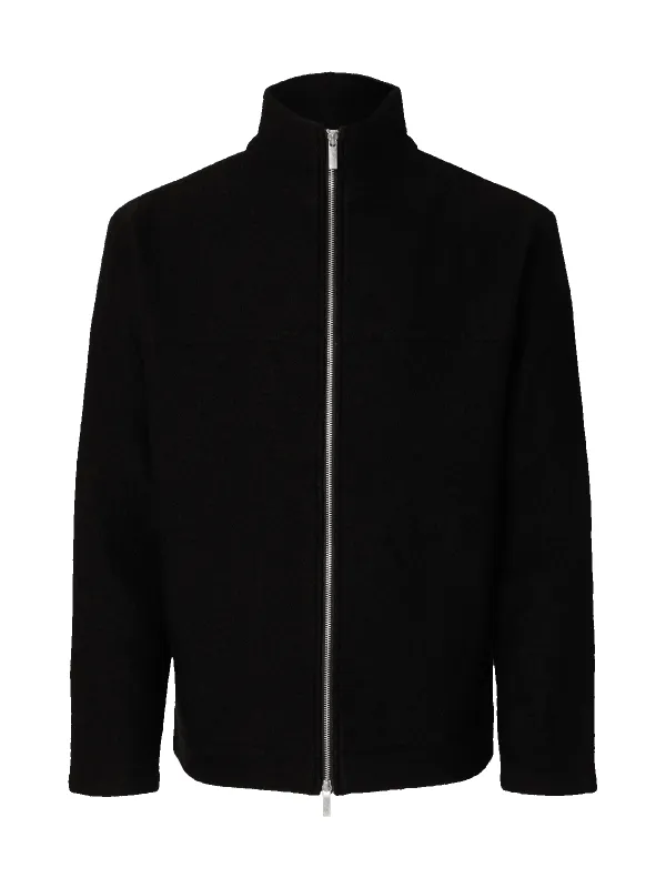 Nealy knit full zip cardigan - black sold by Brando