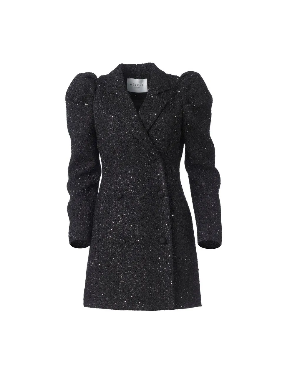 Rachel tweed dress - black sold by Brando