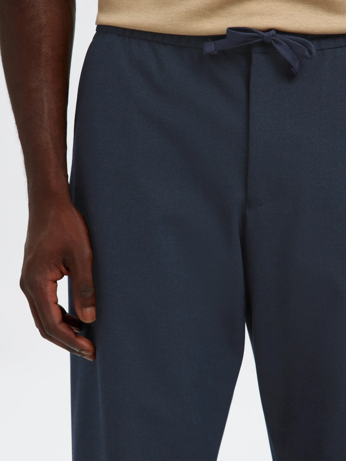 Straight robert string bukse - dark sapphire sold by Brando product image thumbnail 2