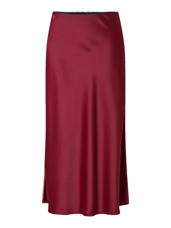 Pella midi skirt - tibetan red sold by Brando