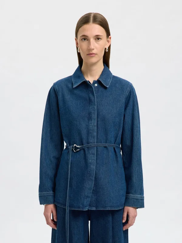 Relaxed selma noa denim shirt - medium blue denim sold by Brando