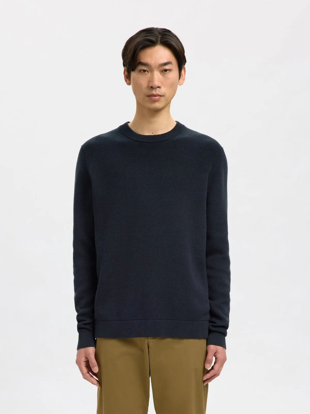 Dane knit structure crew neck - sky captain sold by Brando