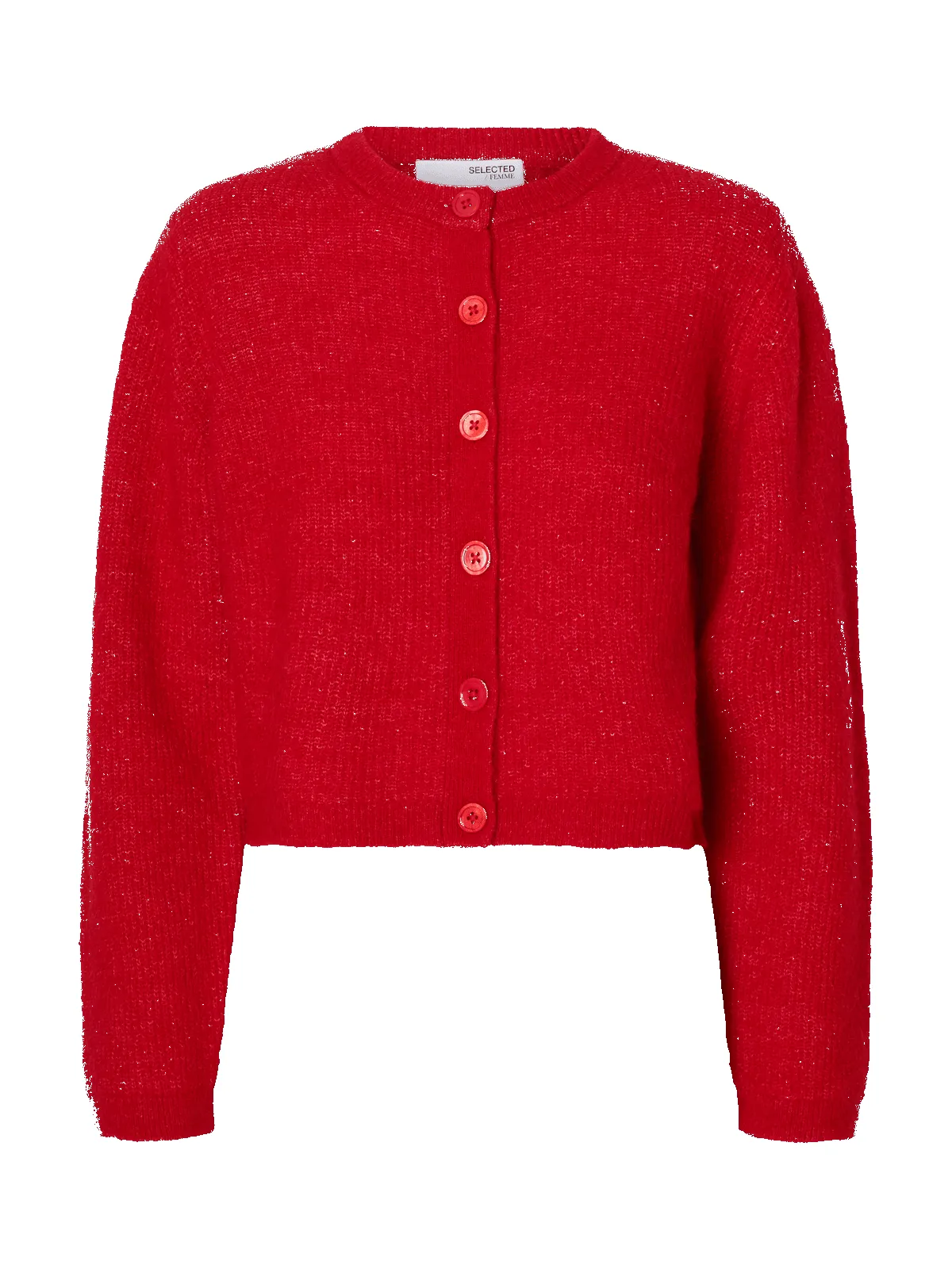 Sia knit cropped cardigan - equestrian red sold by Brando product image thumbnail 3