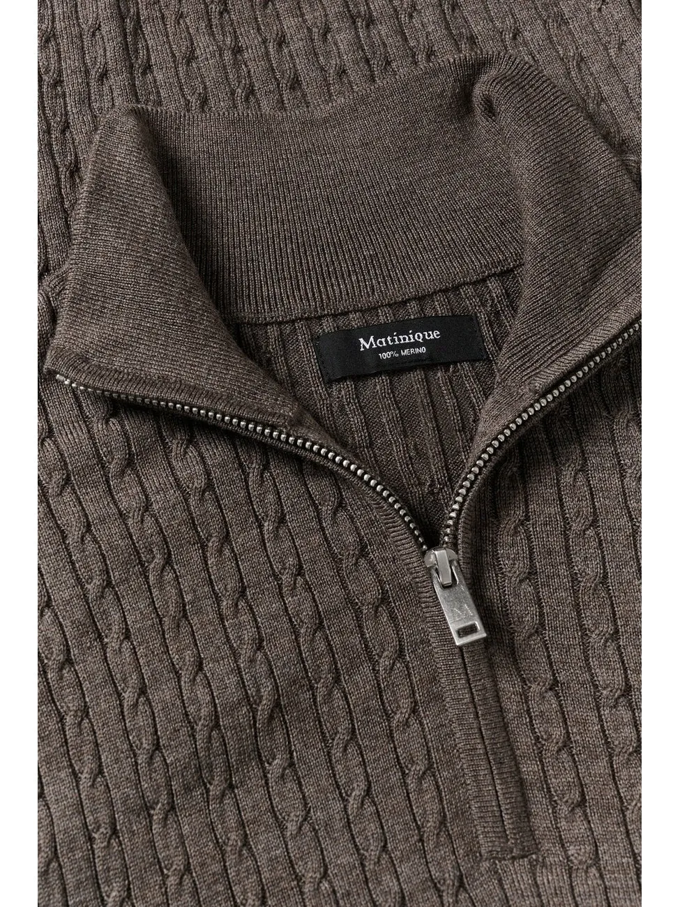 Mason halfzip - brown soil melange sold by Brando product image thumbnail 4