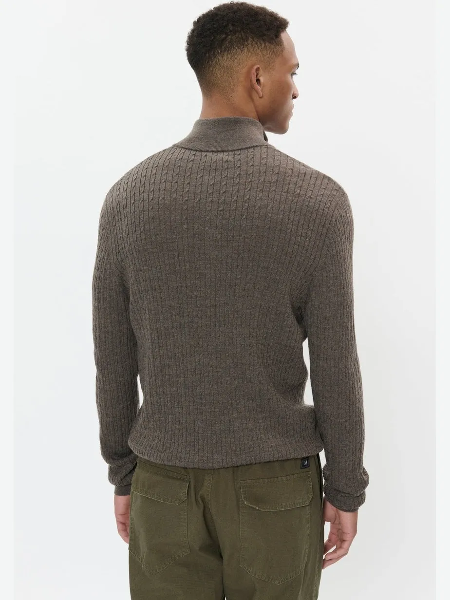 Mason halfzip - brown soil melange sold by Brando product image thumbnail 3