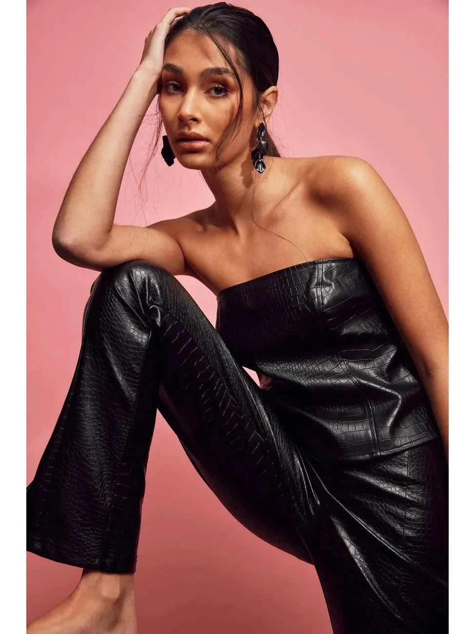 Leaf øredobber matt - black matt sold by Brando product image thumbnail 2