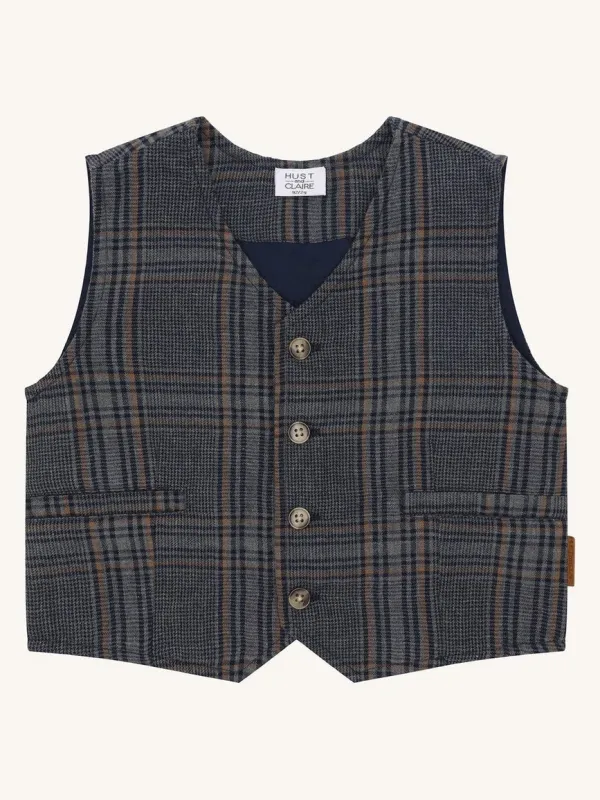 Eick Check VEST - Grey Blend sold by Brando