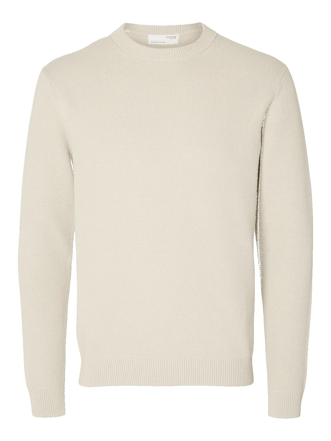 Dane knit structure crew neck - oatmeal sold by Brando product image thumbnail 2