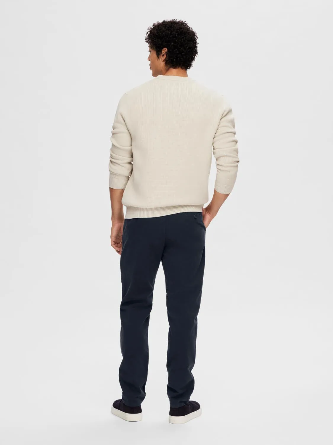 Dane knit structure crew neck - oatmeal sold by Brando product image thumbnail 4