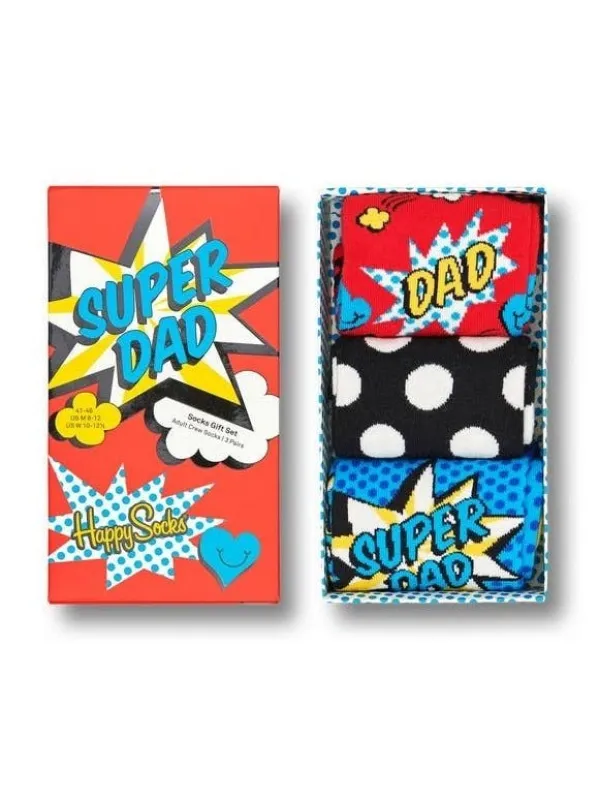 3 pack super dad socks gavesett - multi sold by Brando