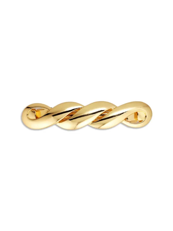 Glossy twisted hair clip - golden sold by Brando