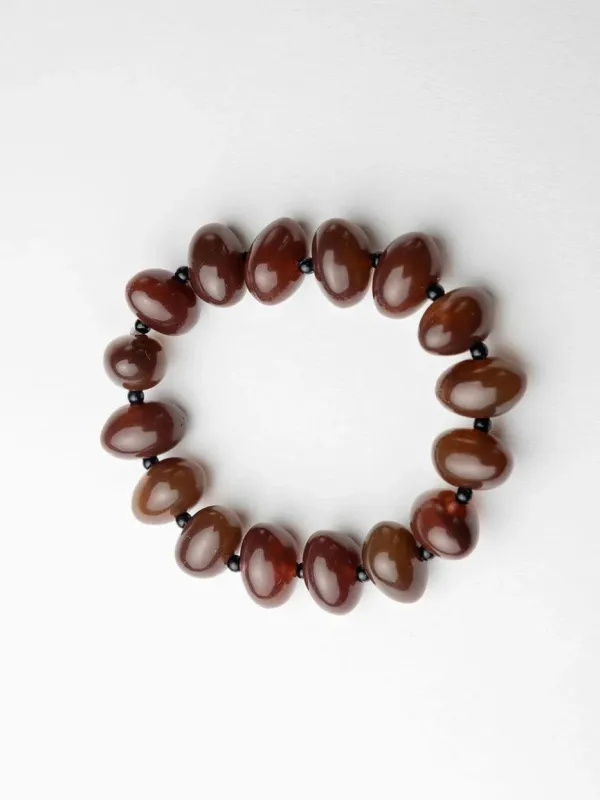 Arta bead bracelet - brown sold by Brando