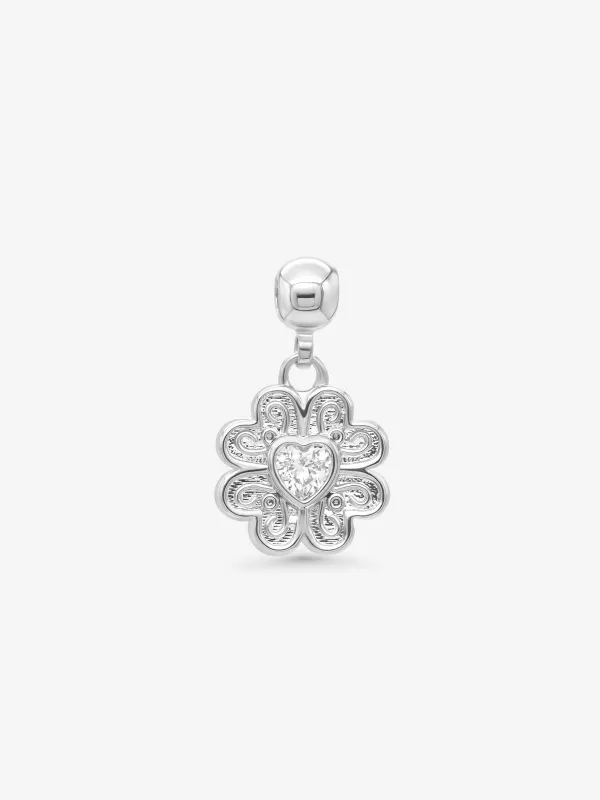 Clover charm silver - sølv sold by Brando