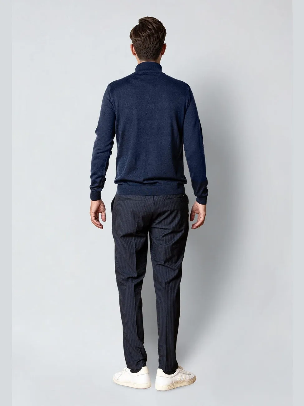 Merino half zip - navy sold by Brando product image thumbnail 4