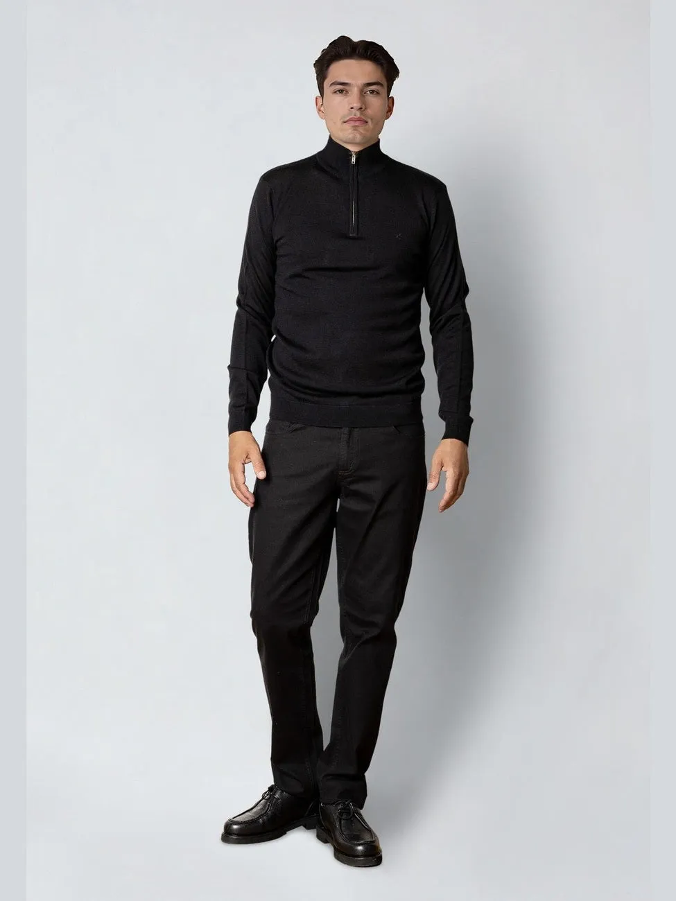 Merino half zip - black sold by Brando product image thumbnail 2