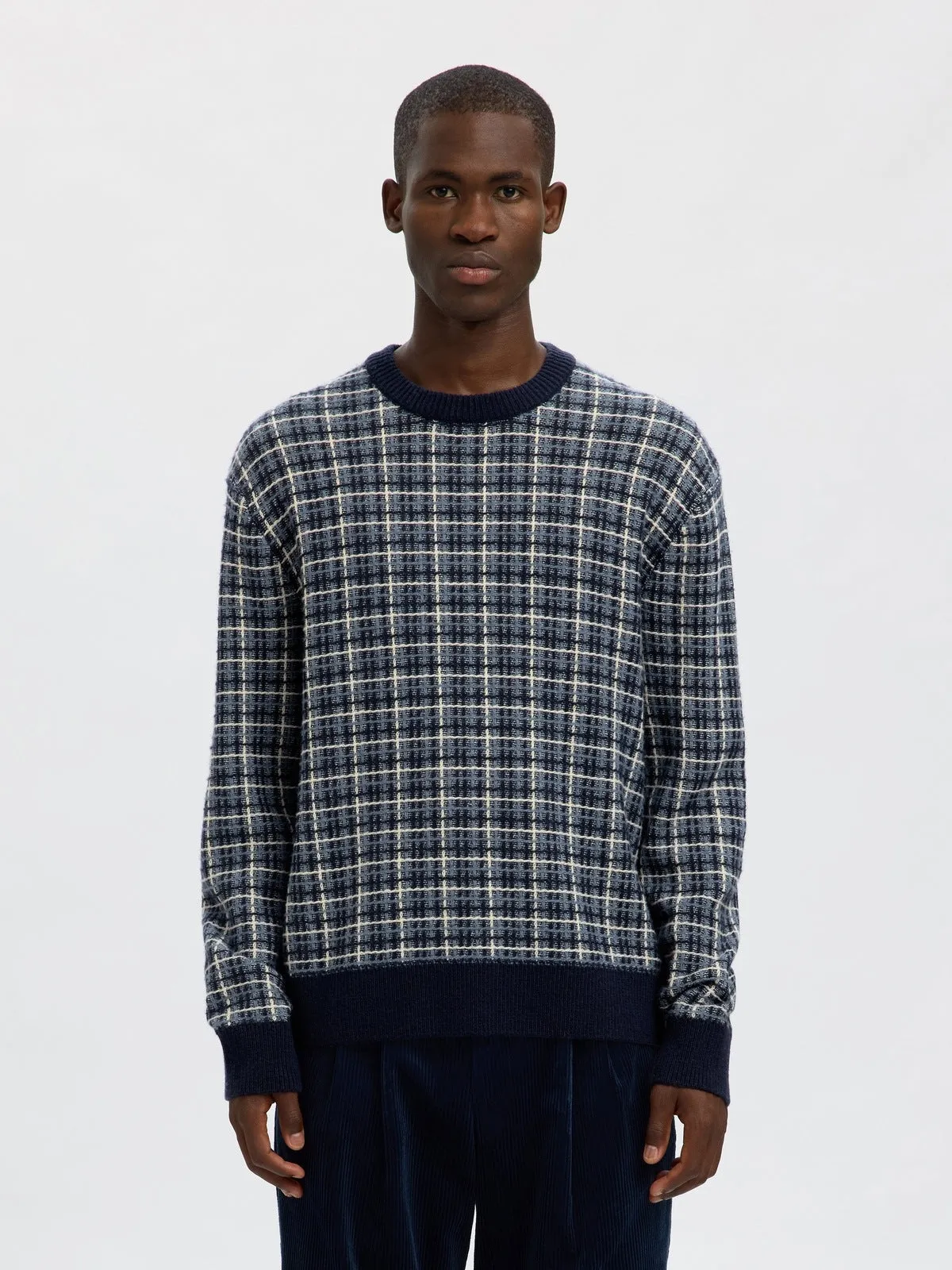 Mikolas knit relaxed genser - sky captain sold by Brando product image thumbnail 2