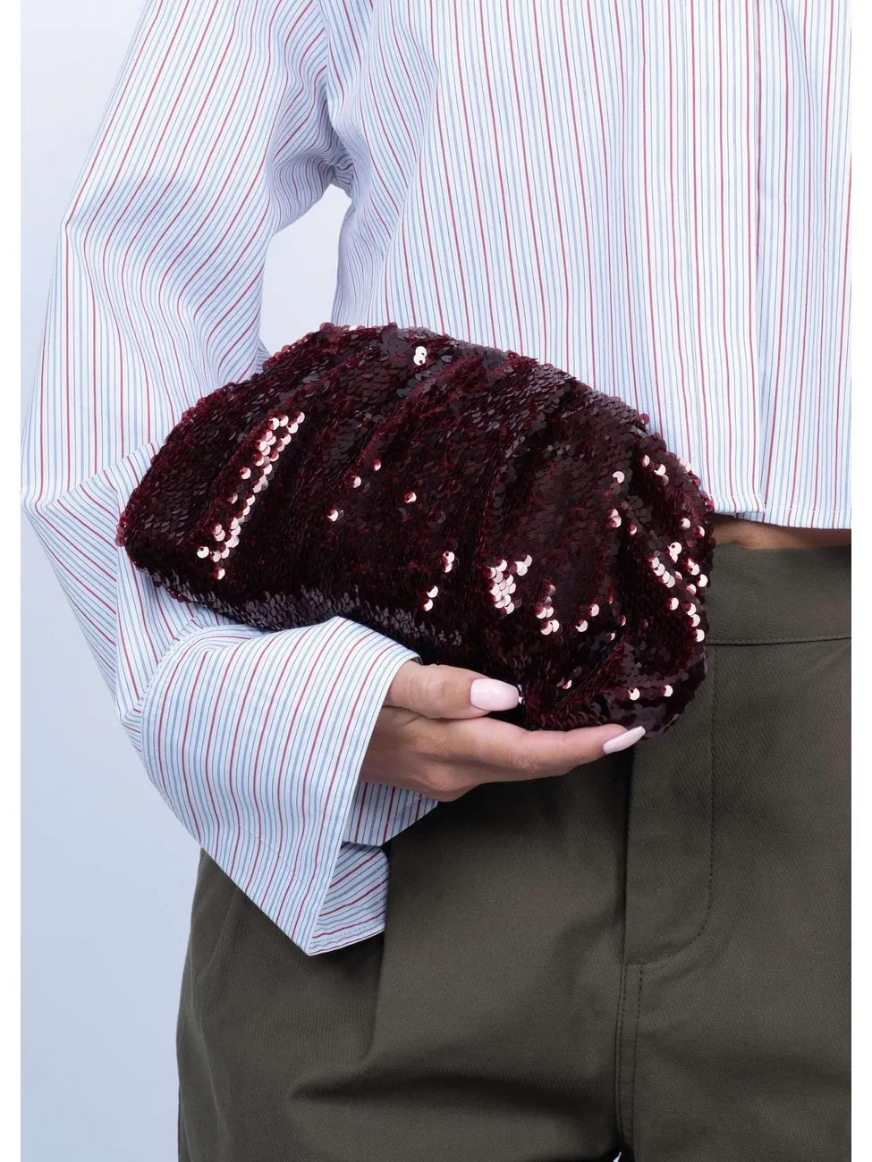 Sequin clutch veske - burgundy sold by Brando product image thumbnail 4