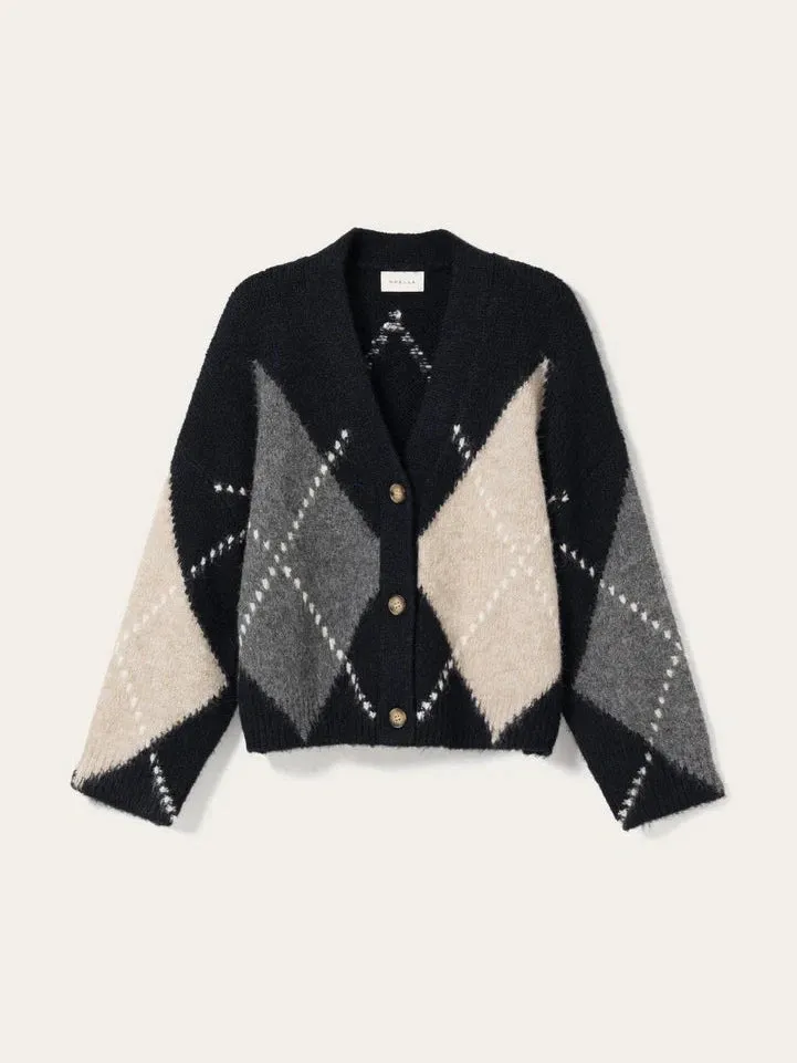 Laiana knit cardigan - navy mix sold by Brando product image thumbnail 2