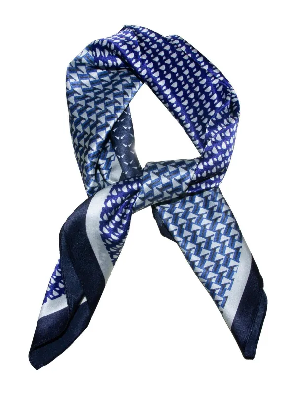 Skjerf enkelt design silke 70x70 - navy sold by Brando
