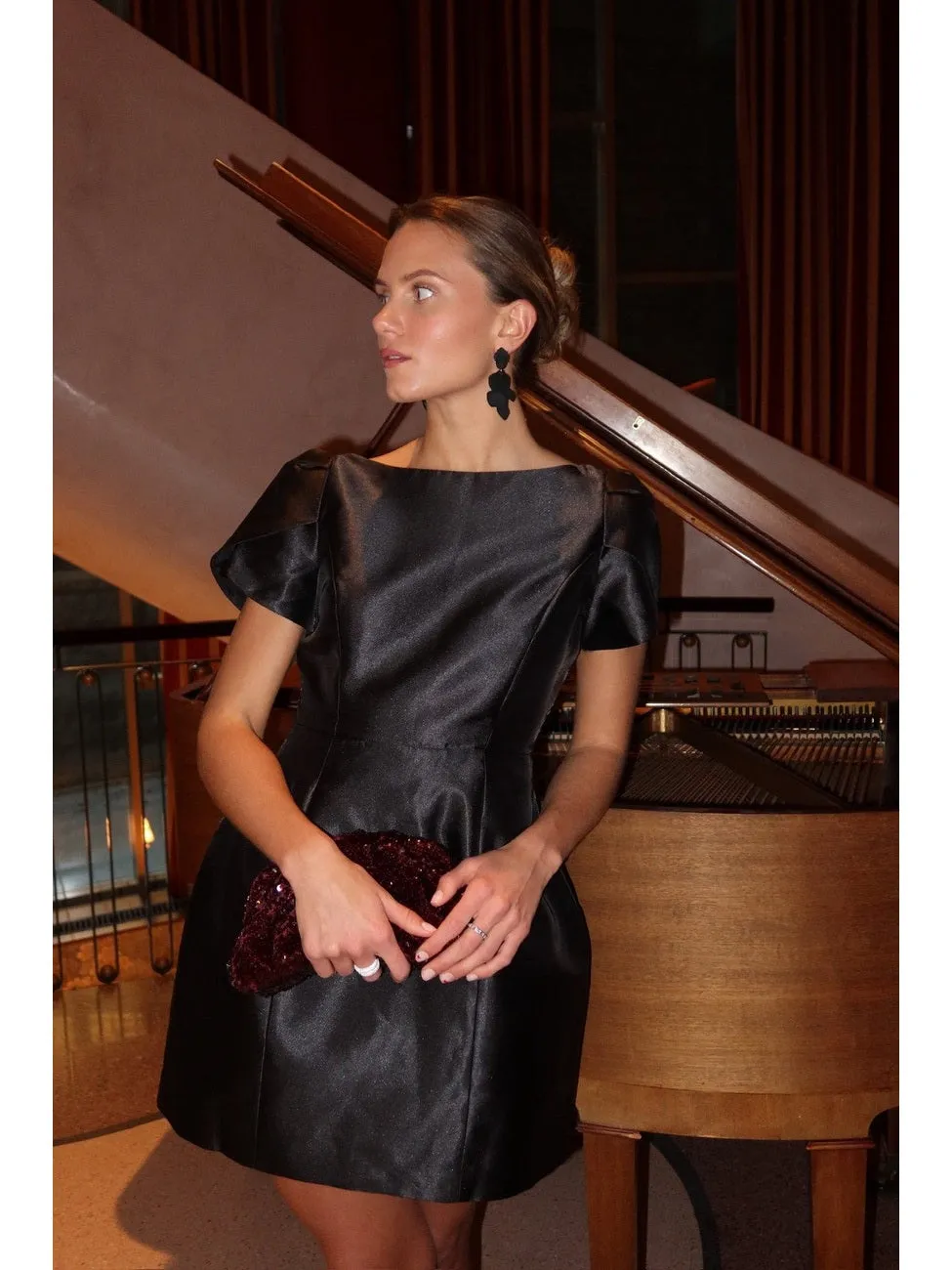 Sequin clutch veske - burgundy sold by Brando product image thumbnail 3