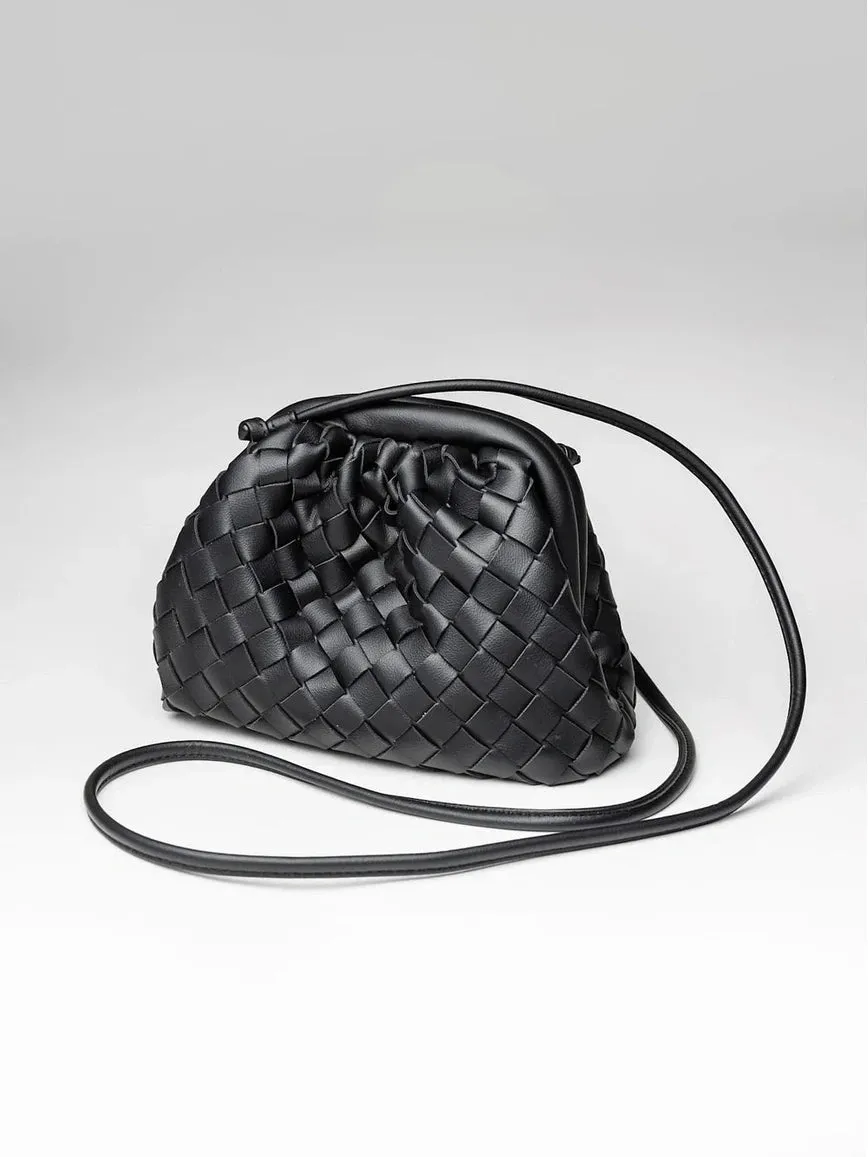 Dumpling braided veske - black sold by Brando