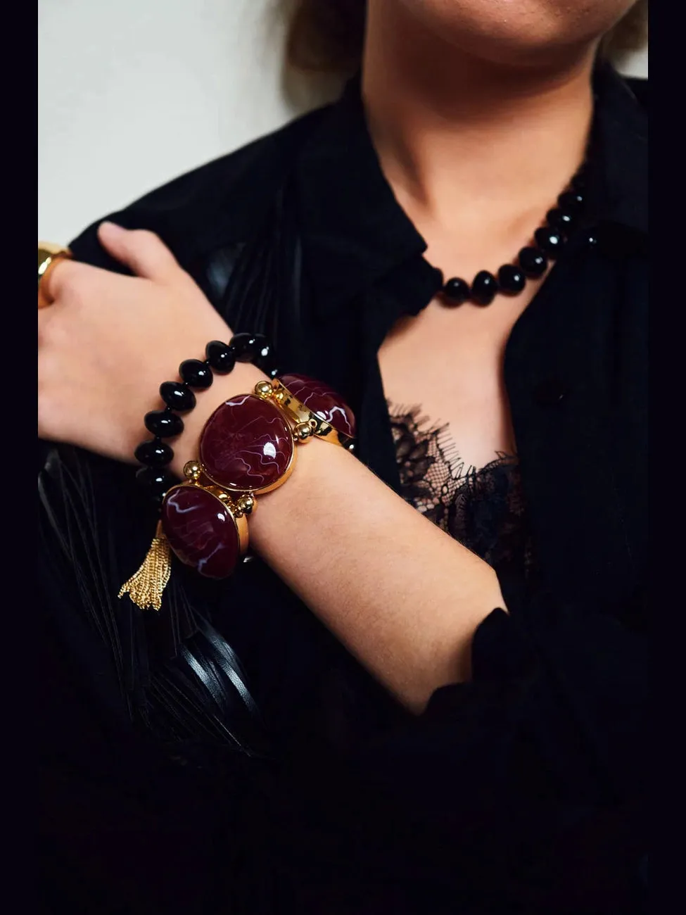 Arta bead armbånd - brown sold by Brando product image thumbnail 2