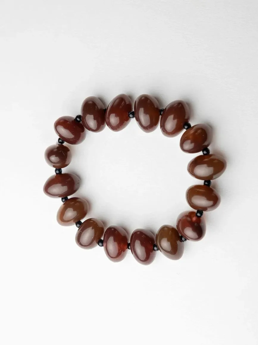 Arta bead armbånd - brown sold by Brando