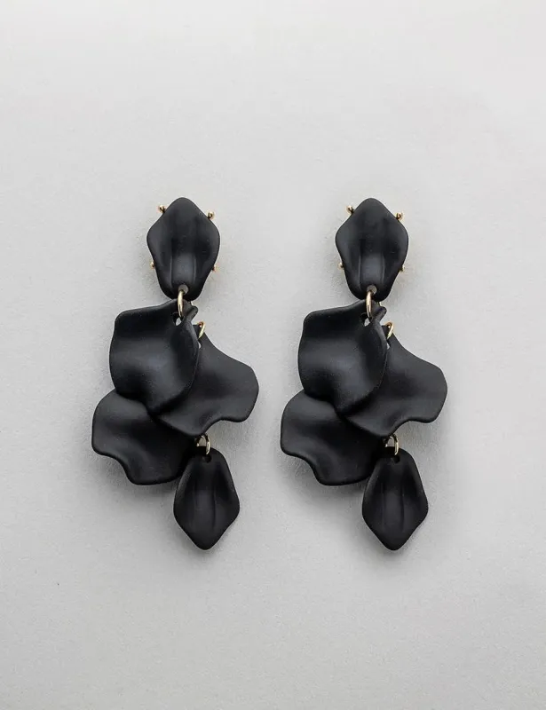 Leaf øredobber matt - black matt sold by Brando