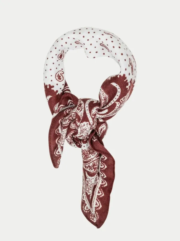 Paisley scarf - wine red sold by Brando