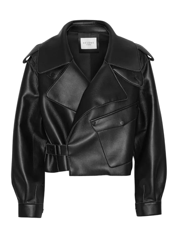 Aurora pu jacket - black sold by Brando