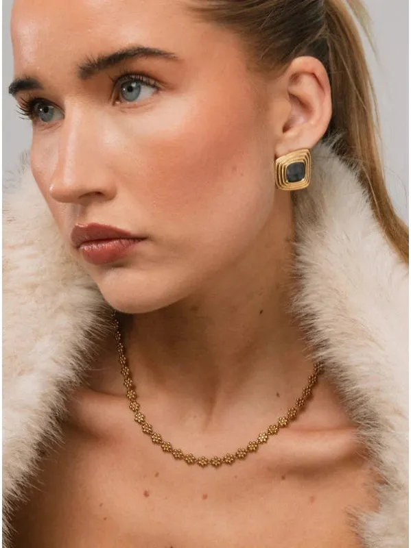 Frame earrings - gold sold by Brando