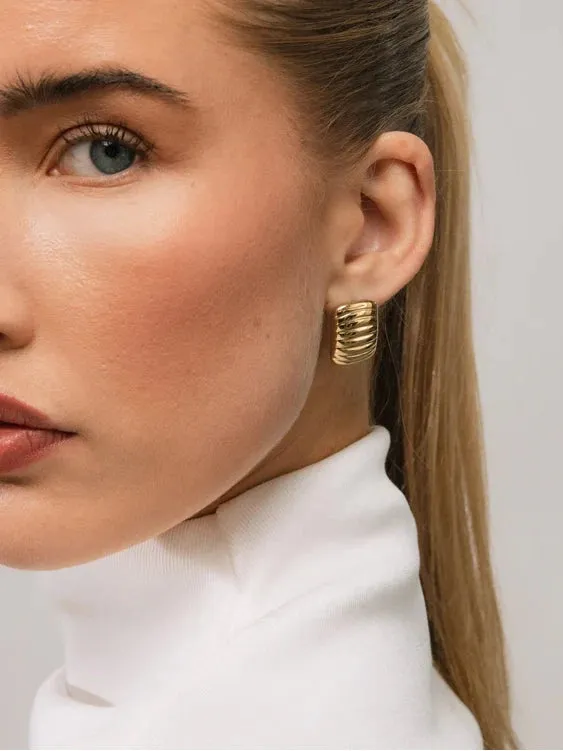 Ripple earrings - gold sold by Brando product image thumbnail 2