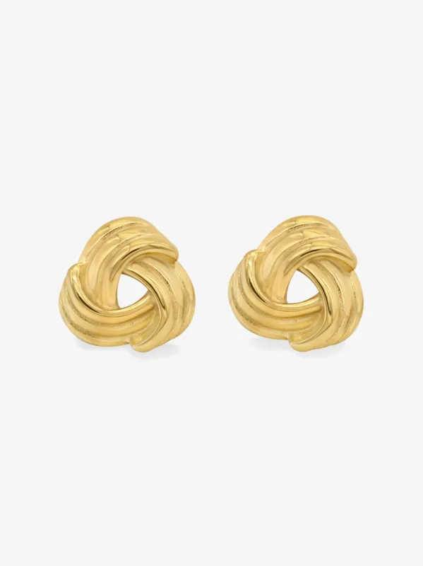 Knot earrings - gold sold by Brando