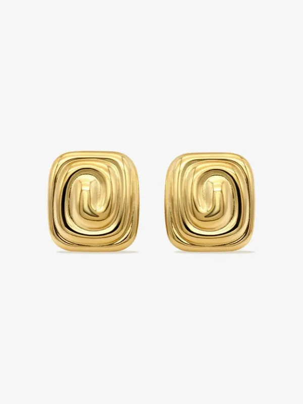 Sculpt earrings - gold sold by Brando