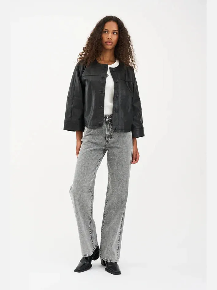 Mia stud jeans wash faded grey glitter - grey sold by Brando product image thumbnail 4