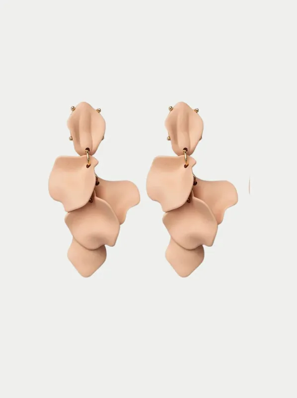 Leaf øredobber matt - beige matt sold by Brando