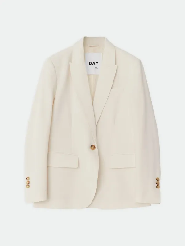 Hector classic gabardine blazer - ivory shade made by DAY Birger et Mikkelsen