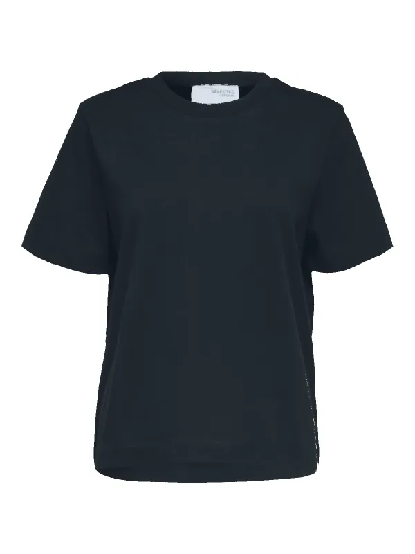 Essential boxy tee - dark sapphire sold by Brando