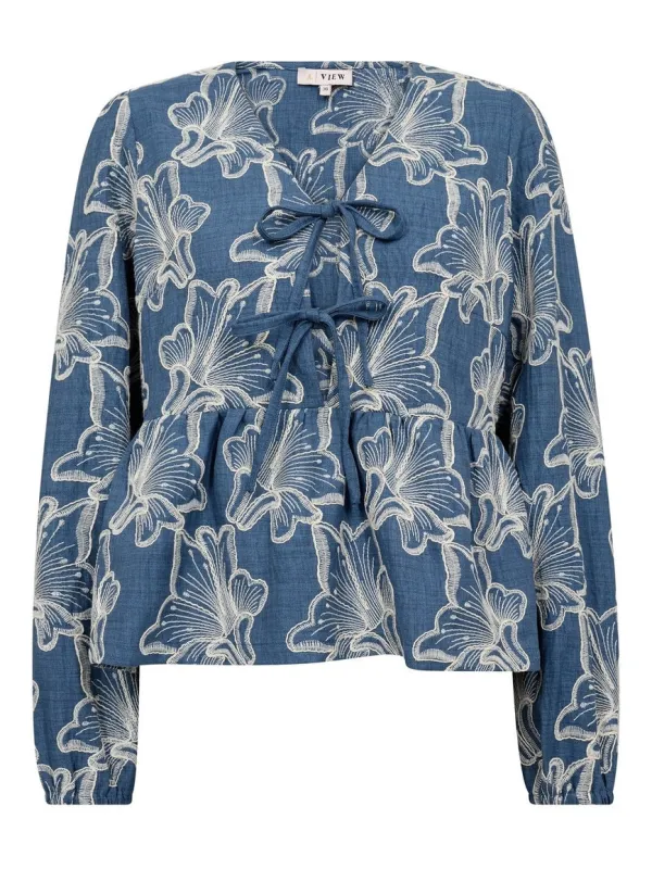 Adina bluse - denim blue sold by Brando