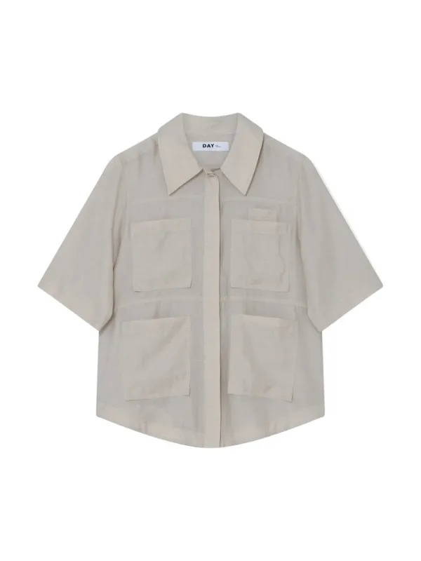 Mina linen slub t-skjorte - light sand melange made by DAY Birger et Mikkelsen