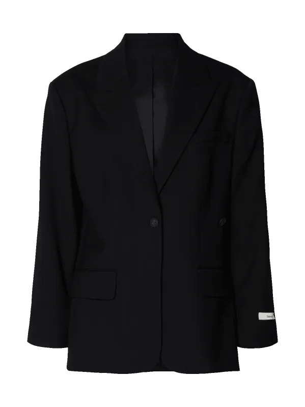 Oversized marta blazer - black made by Selected