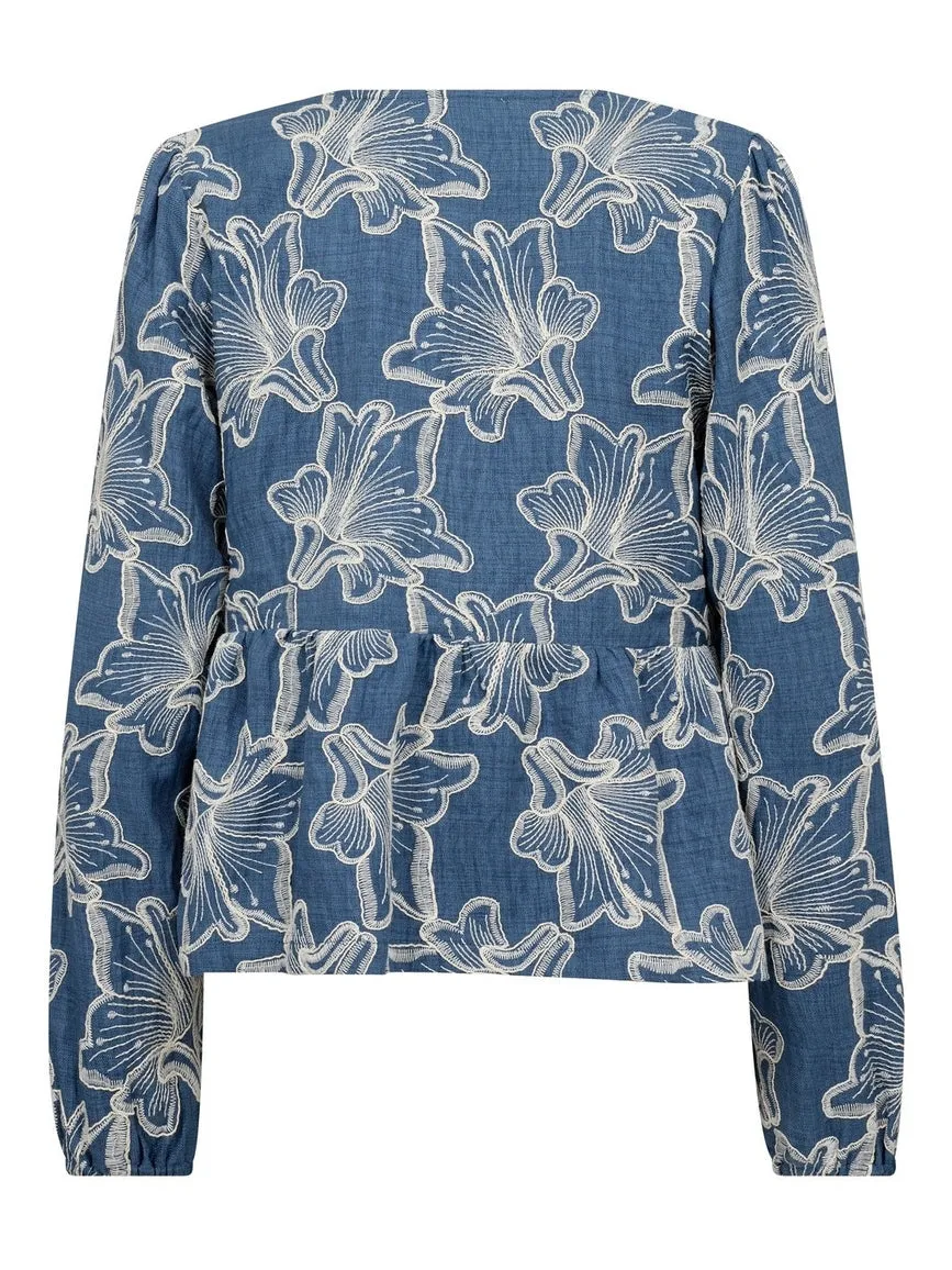 Adina bluse - denim blue sold by Brando product image thumbnail 2