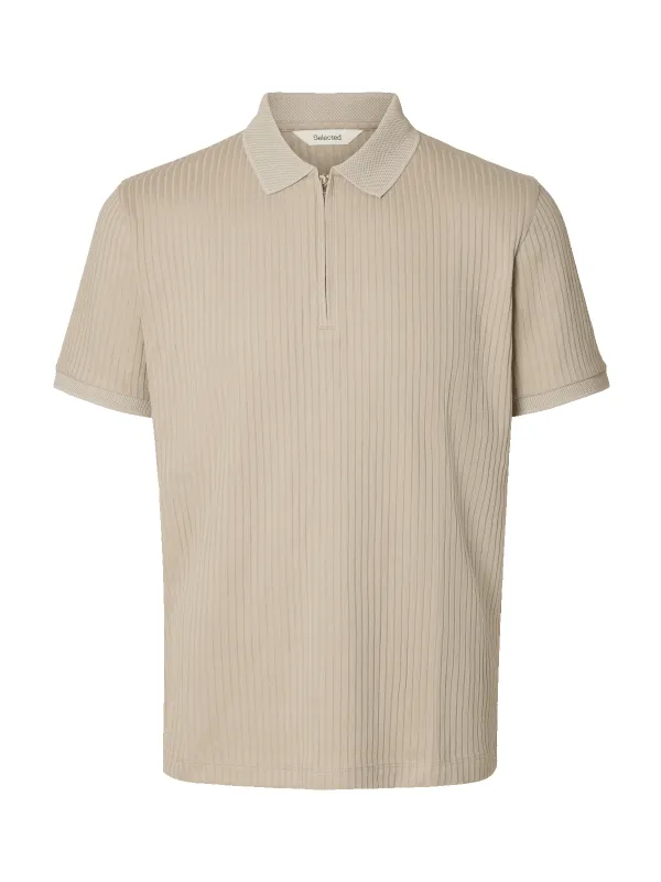 Fave structure polo t-skjorte - oatmeal sold by Brando