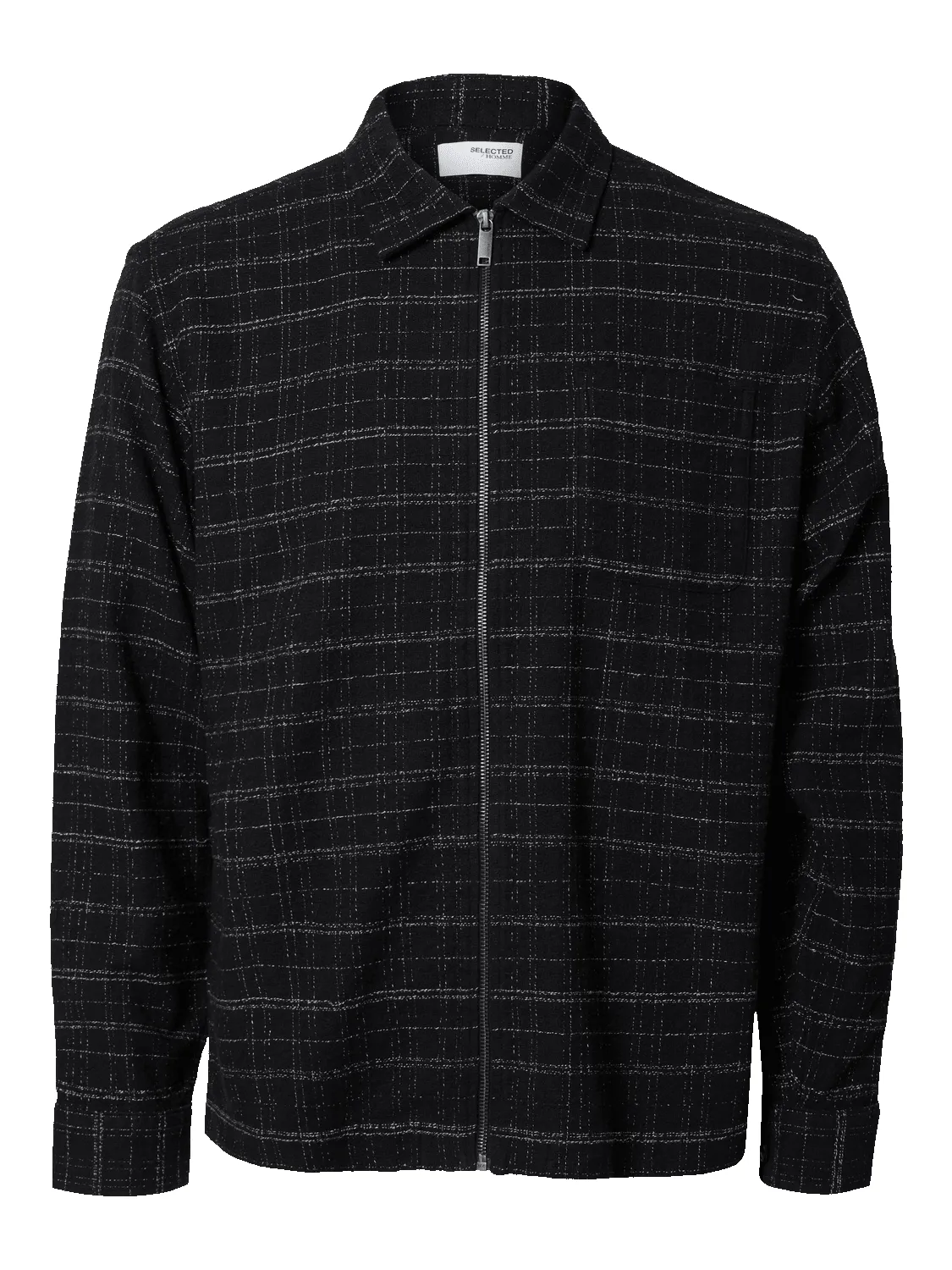 James zip overshirt - black sold by Brando